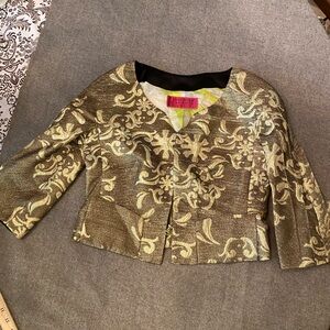 Christian Lacroix Gold Blazer with Structured Design